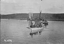 Yukon Field Force en route to the Klondike in boats 1898