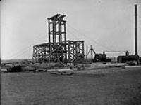 Shaft No. 2 in construction, Alberta Railway and Coal Co., Lethbridge, N.W.T 1890