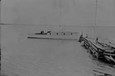 R.C.A.F. launchU"ch Argos" used at Victoria Beach [lake Winnipeg, Man.] in connection with launching and landing flying boats. 1925