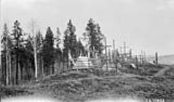 [Beaver Indian] graveyard at Hudson Hope, B.C 1927
