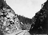 (Construction - Crow's Nest Pass Line, Nov. 1897 - Aug. 1898.) Tunnel cut station 70, 20-5-98 Nov. 1897 - Aug. 1898