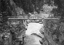 Dewdney pack bridge Elk River canyon, near Elko, B.C., Aug. 13, 1898 13 Aug. 1898