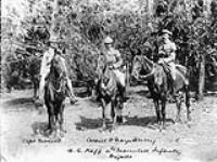 Captain Everett, Colonel St.-George Henry and Martland Klosey, HQ staff 4th Mounted Infantry Brigade n.d.