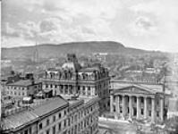 Montreal from Notre Dame Tower. Bank of Montreal in foreground c.a. 1875
