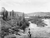 Intercolonial Railway. La Fourche from the river during survey ca. 1887