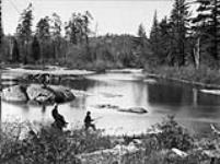 Levés du Canadien Pacifique. Rivière aux Sables, près du lac Huron Oct. 1876