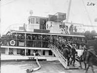 C.E.F. Troops from Victoria, disembarking from S.S. "Princess Alice" at Vancouver, B.C., 1914 1914-1919