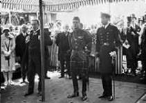 (Visit of Prince of Wales, 1919 Royal Staff at wharf.) n.d.