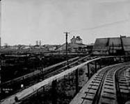 View from trestle leading into No. 2 Solvent Recovery looking east. British Explosives Co. Ltd., Renfrew, Ont c. 1914-1918