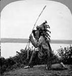 First Nations man participating as a scout in the dramatic tableaux "Don de Dieu" for the Quebec tercentenary celebrations, 1908 23 juillet 1908