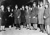 (Disarmament Conference, London, England.) Delegates to Disarmament Conference, London, England, at R.R. Station Jan. - Apr. 1930