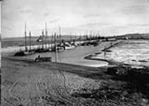 Quebec harbour, New docks, St. Charles estuary. Tidal dock. S.W. ordinary spring tides. Wet dock area 36 acres 25 ft. at H.W. lowest neap tides. Louise embankment. Area 30 acres length 3960 ft., width 330 ft 1885