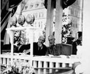 Viscount Willingdon and Honourable J.C. Elliott on the platform July 1927