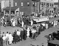 [The Samuel de Champlain float in the Historical Pageant] July 1927
