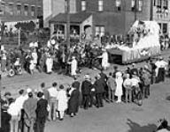 [The Bernier float in the Historical Pageant] July 1927
