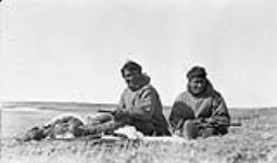 Satsik, Banks Island, N.W.T. Fred Wolki and Fred Carpenter hunting geese Spring 1932