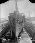H.M.S. "Niobe" in dry dock [ca. 1911].