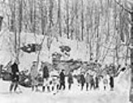 A snowshoe party on a "tramp" c.a. 1901
