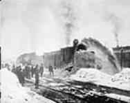 Rotary snow plow in action 1912