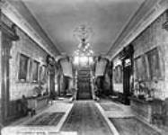 Government House, Toronto, the main staircase looking down hall to principal entrance of residence 1912
