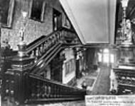 Government House, Toronto, the entrance hall, ground floor, looking west from the official entrance 1912