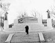 Dr. Bell in front of the Bell Memorial 1917