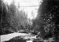Suspension Bridge, Capilano Canyon, height 200 feet ca. 1900-1925