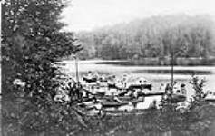 A flotilla on Cameron's Bay, Lake Rosseau ca. 1900-1925