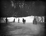 Lord Lansdowne & friends skating at Rideau Hall, Ottawa, Ontario. March, 1884 Mar. 1884