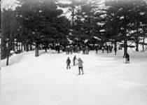 Skiers at Rockcliffe Park. [1920's]