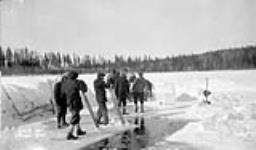 (Relief Projects - No. 17). Ice cutting at N Lake Mar. 1934