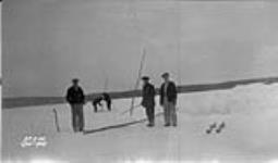 (Relief Projects - No. 17). Fishing through ice at a clearing on a lake Feb. 1934