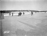 (Relief Projects - No. 16). Skating rink on a lake near the camp Dec. 1933