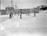 (Relief Projects - No. 16). The hockey team in action Feb. 1934