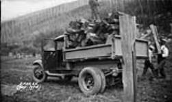 (Relief Projects - No. 22). Loading fuel wood May 1934
