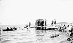 (Relief Projects - No. 42). Relief personnel having a swim Aug. 1933