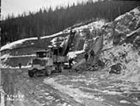 (Relief Projects - No. 64). Point 7 to point 8+50 showing gas shovel working in cut Mar. 1935