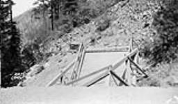 (Relief Projects - No. 76). Damaged bridge No. 98 Apr. 1934