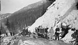 (Relief Projects - No. 101). Caterpillar "35" hauling logs near mile 4.7 Feb. 1935