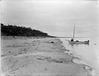 North shore of Lake Winnipeg Sand beach and peat in cliffs, behind, Man 1890