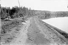Sand beach connecting Islands, Shebandowan Lake, Ontario 1891