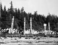 [Cumshewa Indian village. Haida Indians. Cumshewa Inlet, Queen Charlotte Islands, B.C.] 16 July 1878