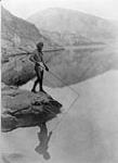 [A Paviotsa native fishing] on the shore of Walker Lake, Nevada 1926