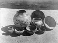Cochiti and Sia pottery. [Chochiti and Sia are eastern Keresan puebloes in New Mexico] 1926