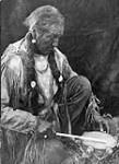 Peyote drummer. The Peyote is a species of small cactus [used for ceremonial and medical purposes] among the Indians of northern Mexico and the south-western states 1930