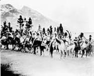 Banff Indian Days, Parade at Banff Springs Hotel, Alta 1927