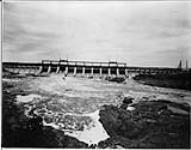 Main Dam at Smoky Falls, Ontario on the Mattagami River, c. 1928. Hydro-electric development of Spruce Falls Power & Paper Co
