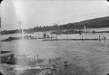 Lock and dam after landslide, Poupore, P.Q 1903