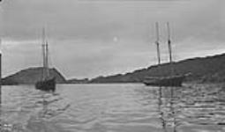 Schooners in Indian Harbour, [Labrador. "Thetis" on left] 1910 1910