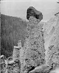 Hoodoos in Chancellor Creek [B.C.], 1909 (showing rock cap)